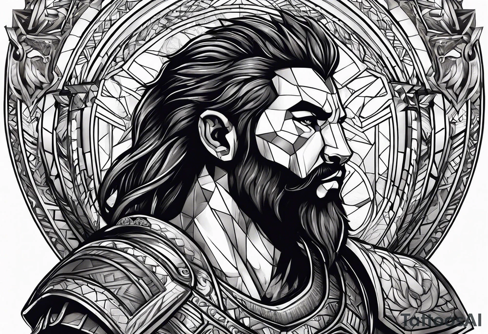 Gladiator with a lion tattoo idea