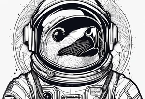 Pingouin astronaut tattoo idea