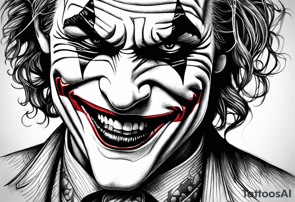 Happy sad joker tattoo idea