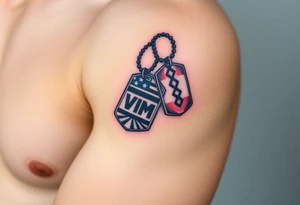 Combat marine veteran 
Operation Iraqi freedom
Dog tags tattoo idea