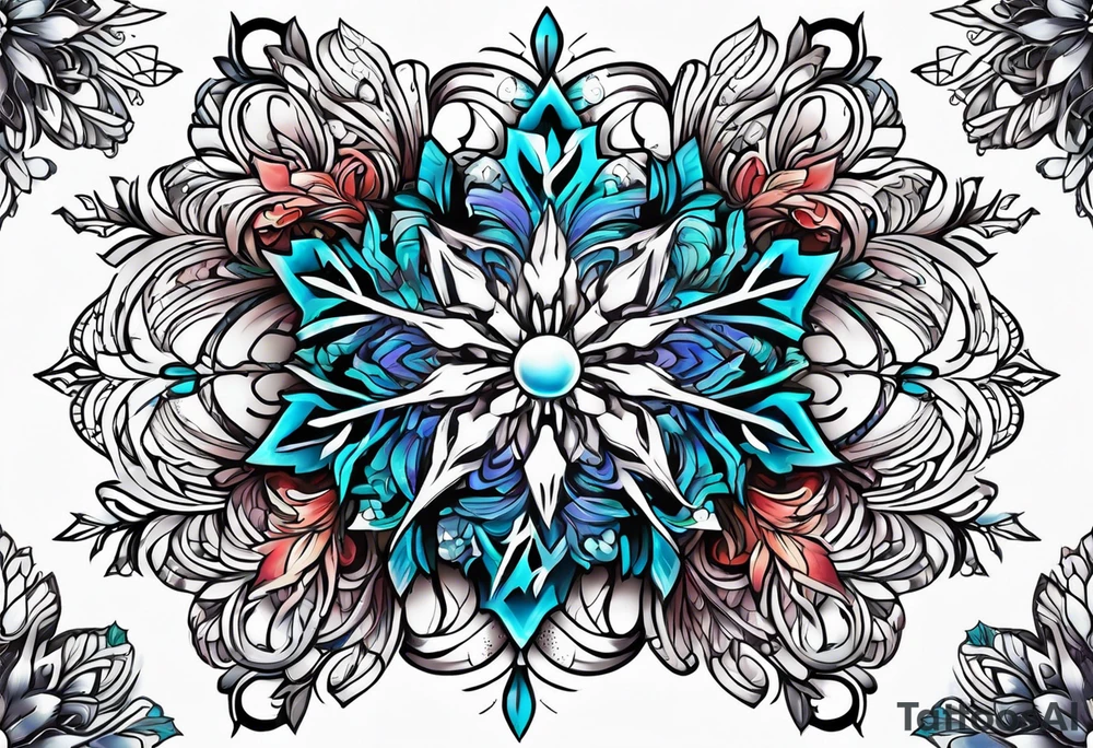 snowflake tattoo idea