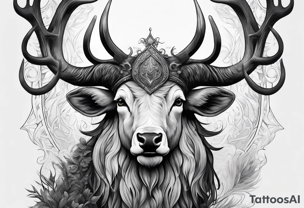 Leshy with mouflon tattoo idea