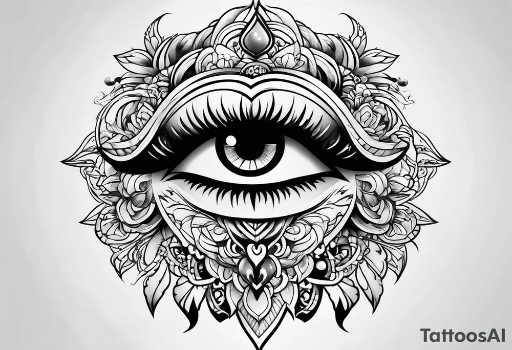 Ghost crying tattoo idea