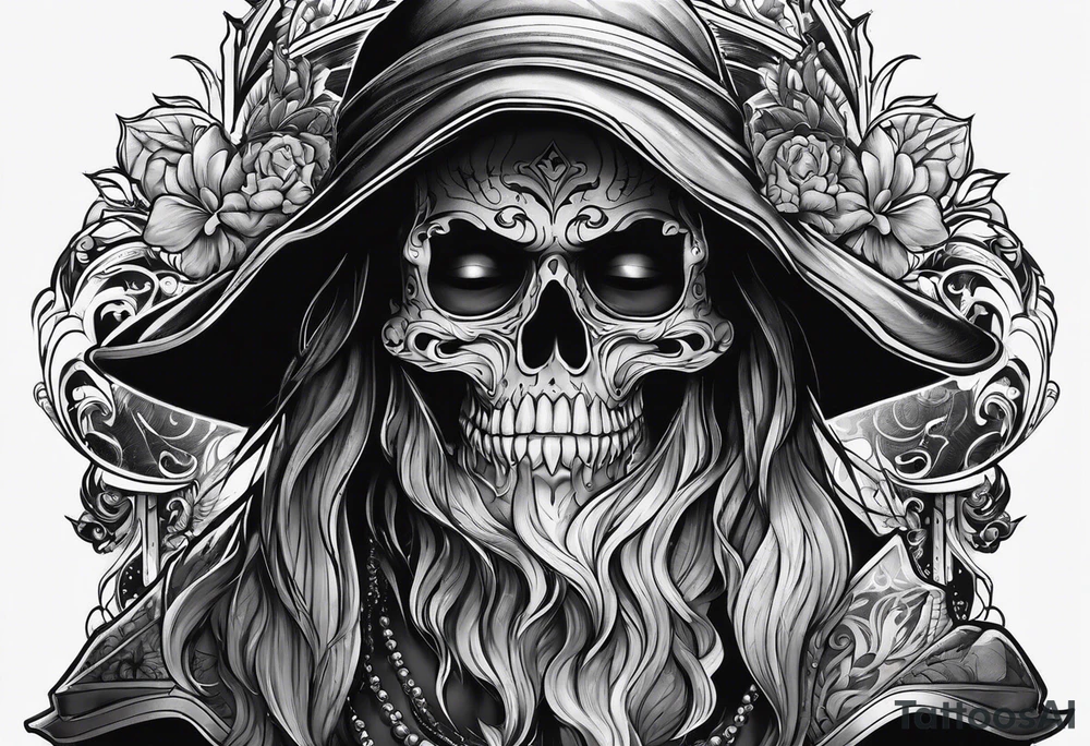 Ghost with cap tattoo idea