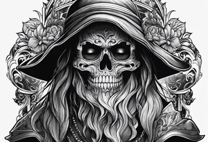 Ghost with cap tattoo idea