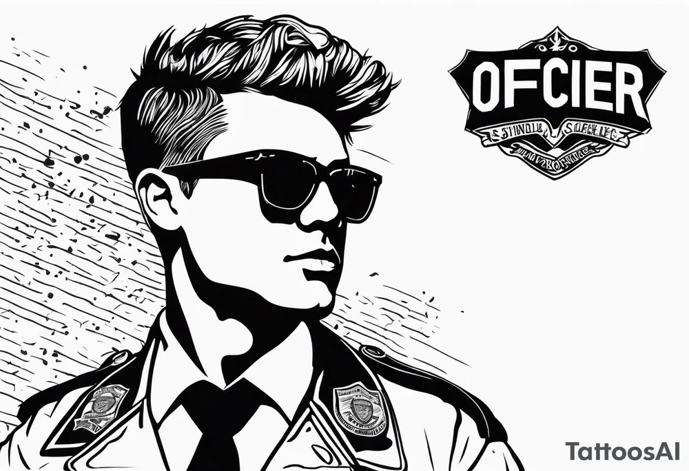 Officer Sunglasses tattoo idea