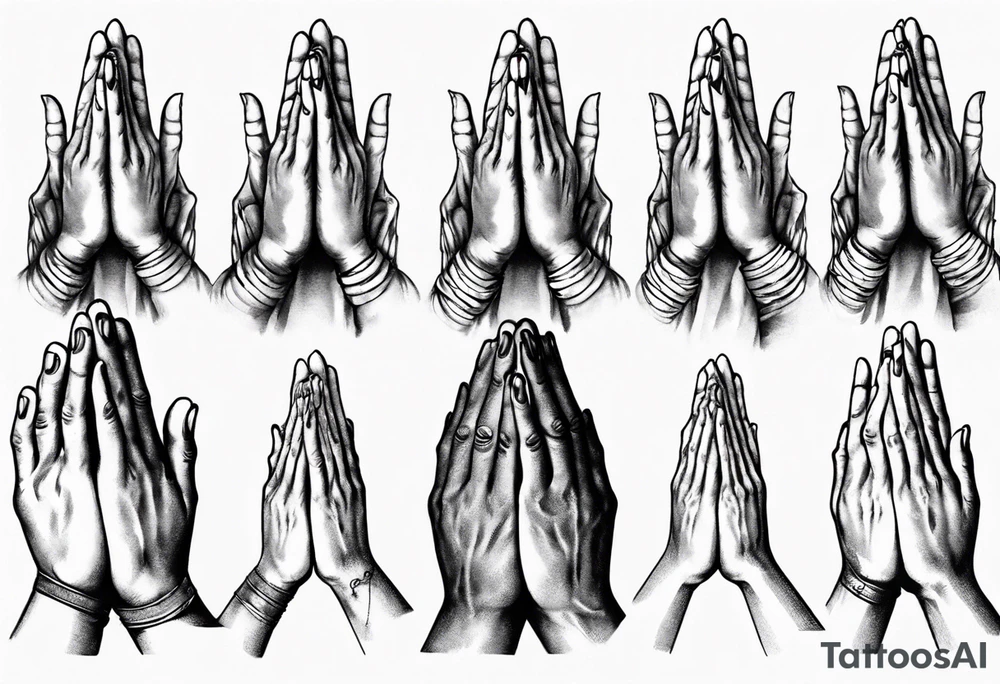 Praying hands tattoo idea