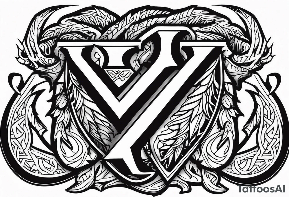 Valhalla sword shield dragon axe Valknut fire tattoo idea Valhalla sword shield dragon axe Valknut fire tattoo idea