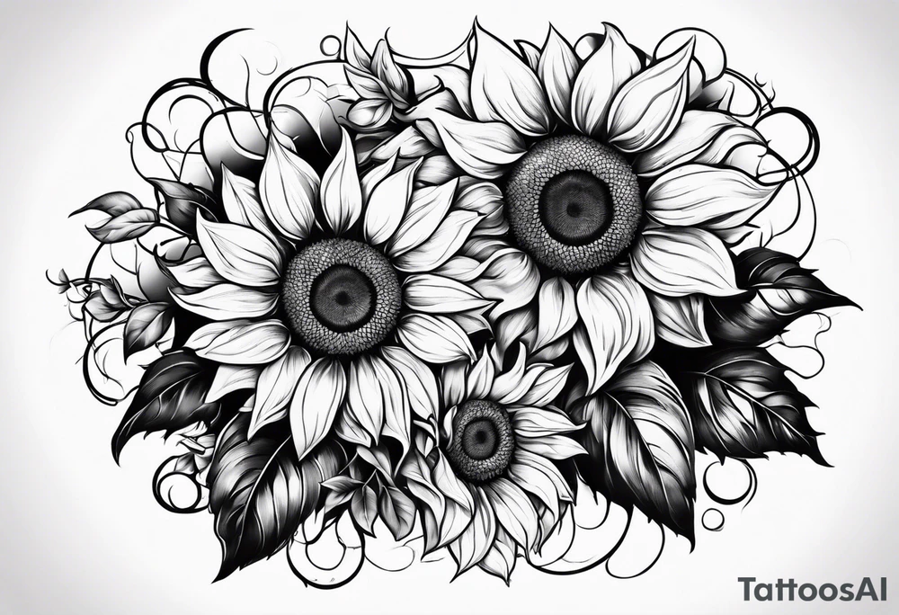 a sunflower tattoo idea