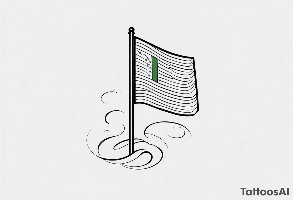 Very small tattoo inspired by kazhak flag tattoo idea