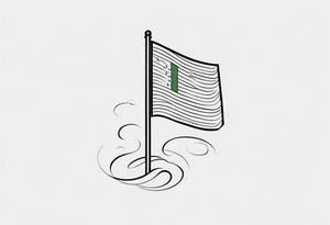Very small tattoo inspired by kazhak flag tattoo idea