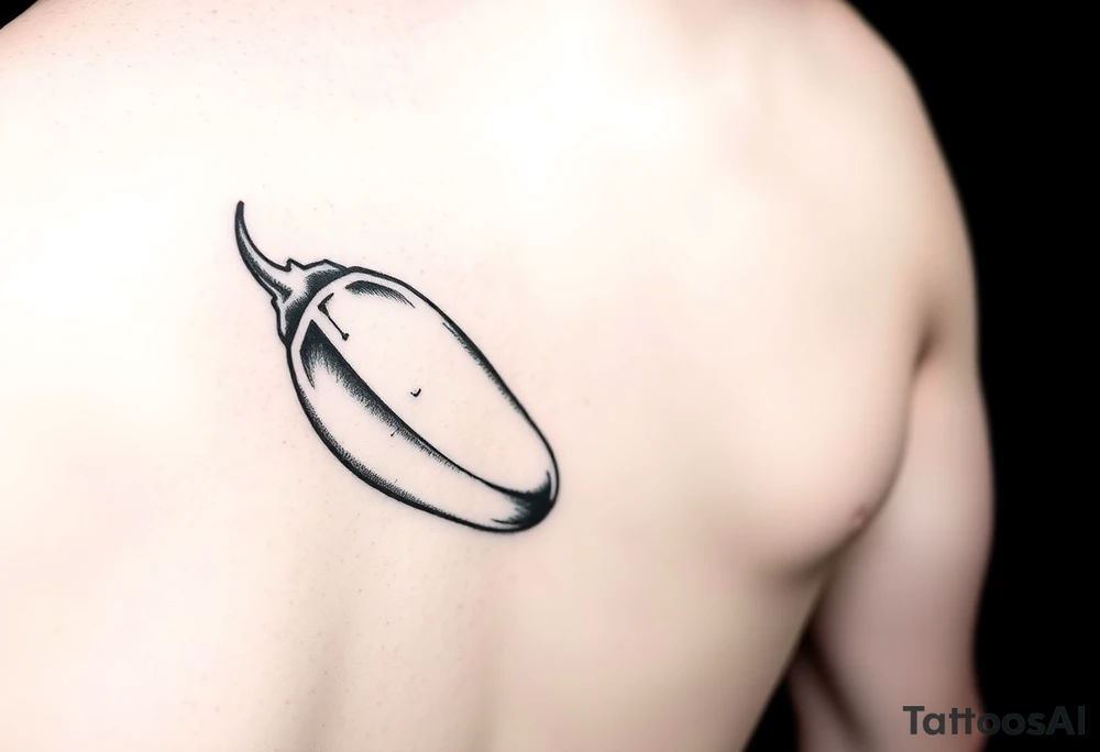 line drawing of penis tattoo idea