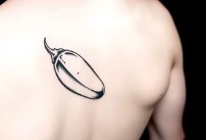 line drawing of penis tattoo idea