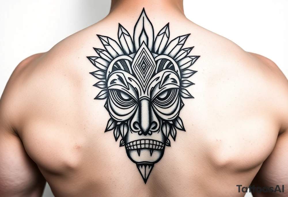 african mask tattoo idea