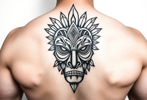 african mask tattoo idea