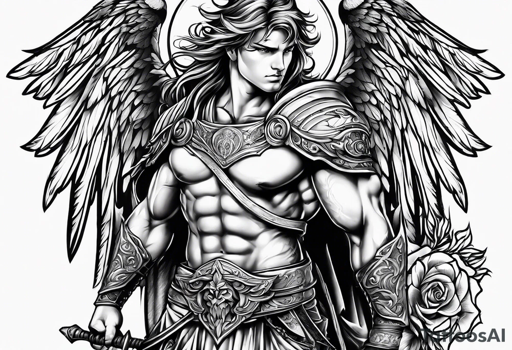Angel warrior tattoo idea