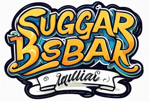 Sugar Bear in Italic script tattoo idea