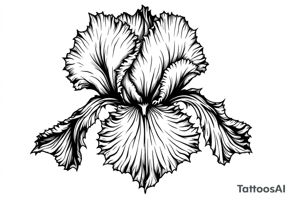 Iris flower tattoo idea