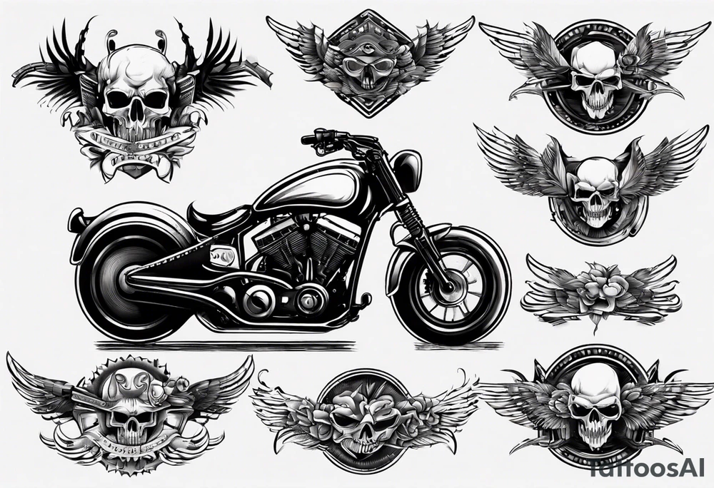 motorcycle handle bars tattoo idea
