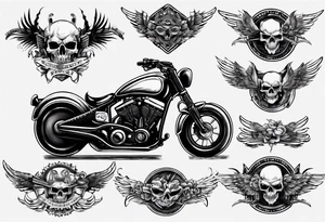 motorcycle handle bars tattoo idea