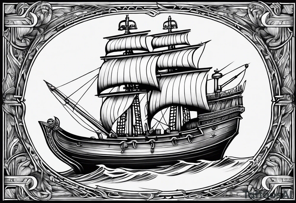 The number 64 in the style of a US Navy hull number with a viking helmet tattoo idea