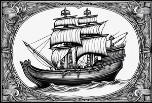 The number 64 in the style of a US Navy hull number with a viking helmet tattoo idea