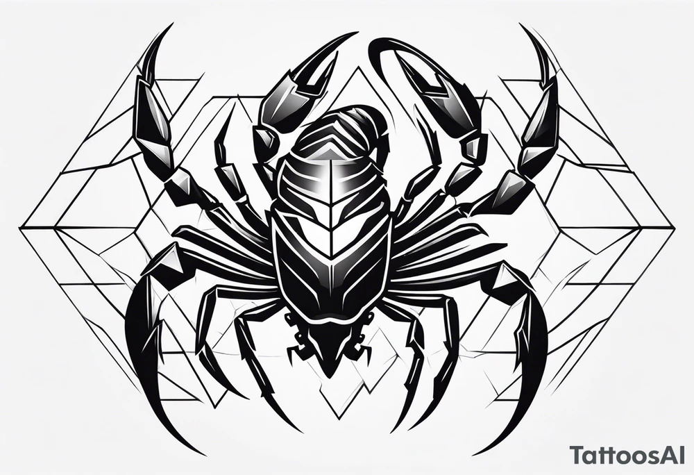 Scorpion tattoo with negative space tattoo idea