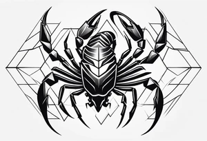 Scorpion tattoo with negative space tattoo idea