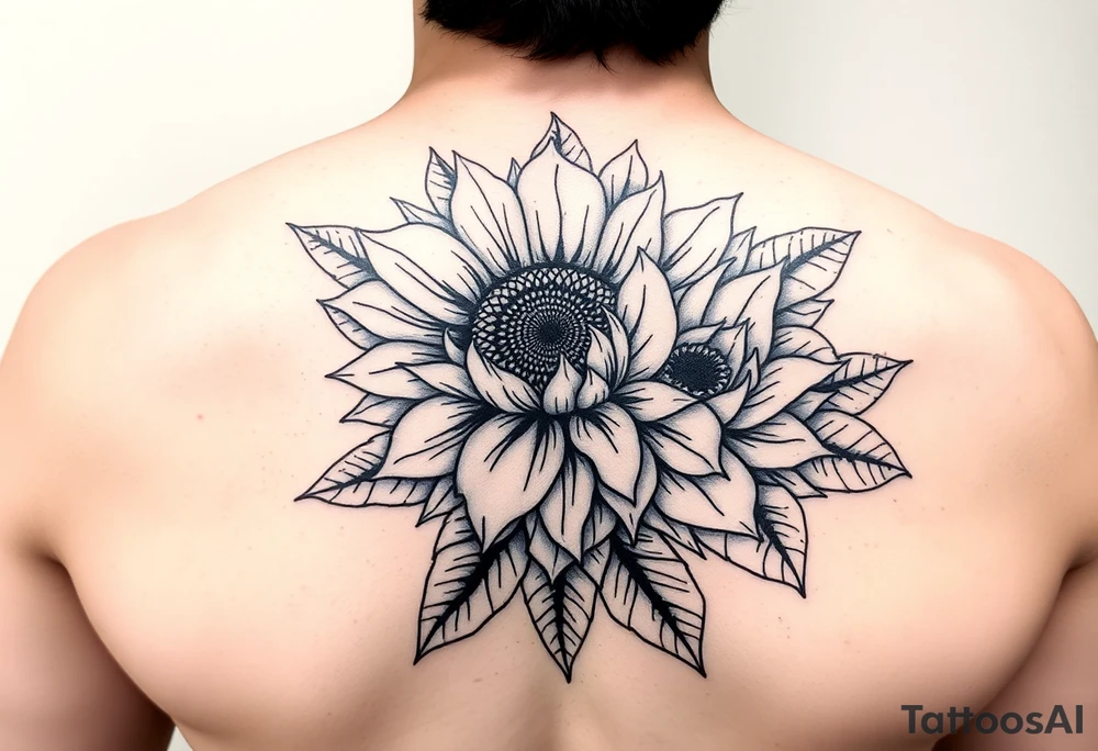 Sunflower, peony, cherry blossom, lotus, Delilah’s tattoo idea