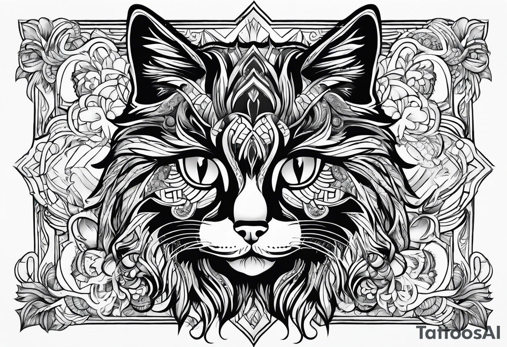 Dog cat tattoo idea
