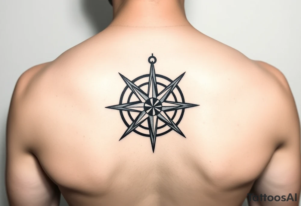 Compass rose tattoo idea