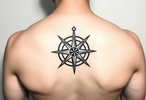Compass rose tattoo idea
