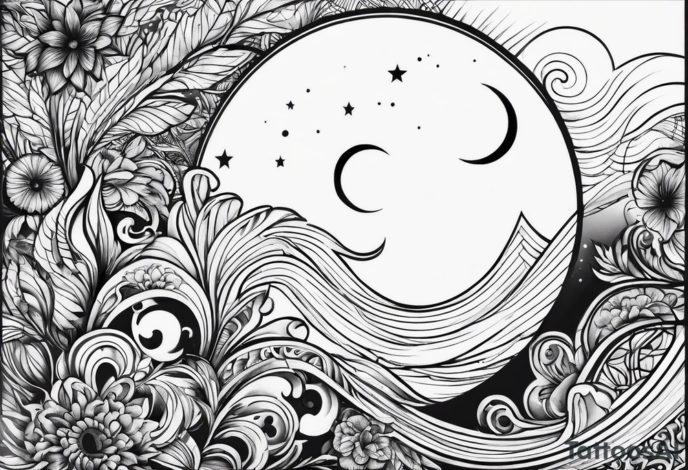 simple eclipse tattoo idea