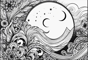 simple eclipse tattoo idea