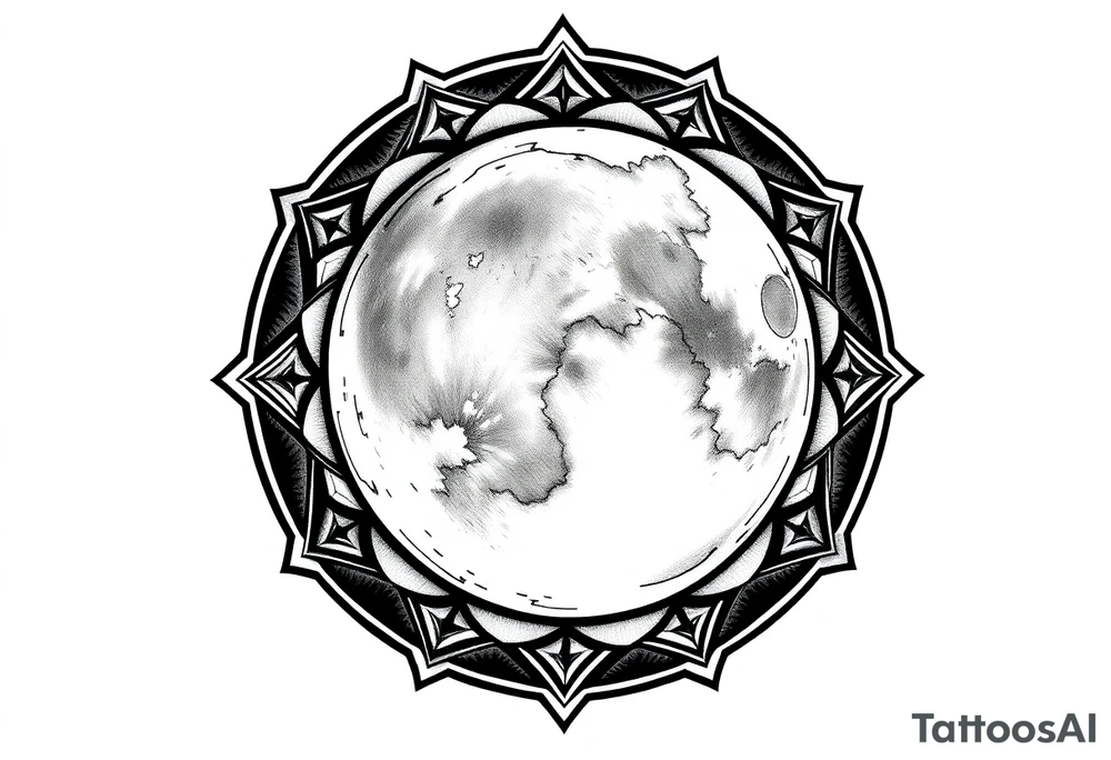 sacred moon tattoo idea
