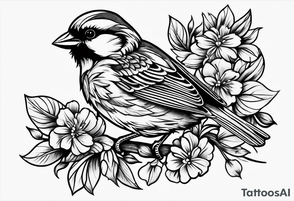 vintage sparrows tattoo idea