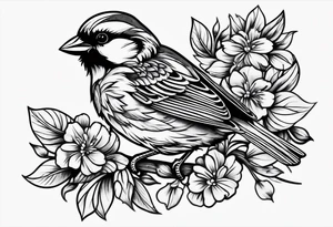 vintage sparrows tattoo idea