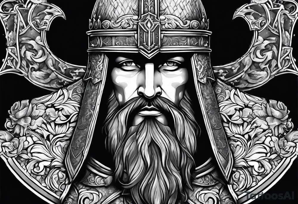 charlemagne in armor tattoo idea