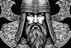 charlemagne in armor tattoo idea