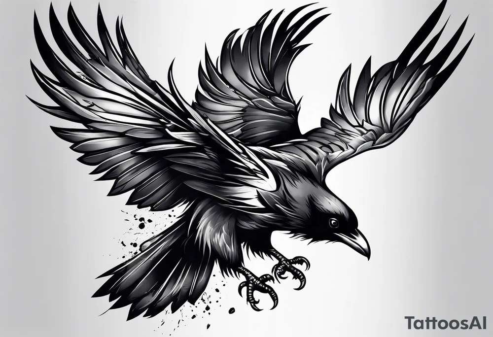 Raven tattoo idea