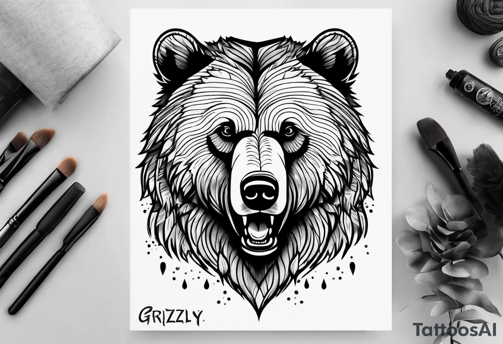 Grizzly bear tattoo idea