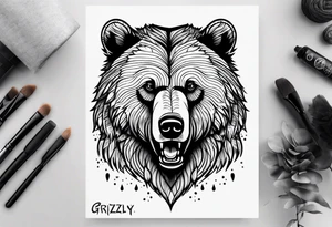 Grizzly bear tattoo idea