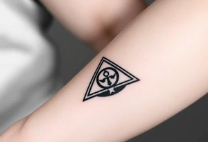 deathly hallows symbol from harry potter with a little illuminati tattoo idea