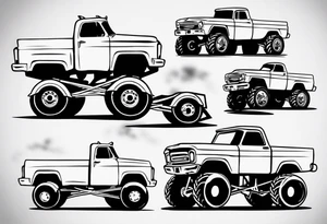 1960 monster truck tattoo idea