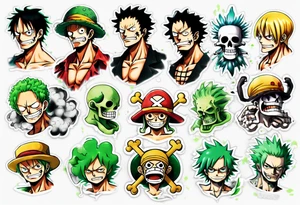 One Piece 
Anime
Green tattoo idea