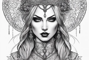 Vampire lady tattoo idea