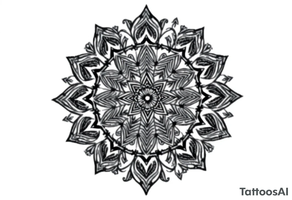 intricate mandala with sacred geometry and cosmic elements tattoo idea intricate mandala with sacred geometry and cosmic elements tattoo idea