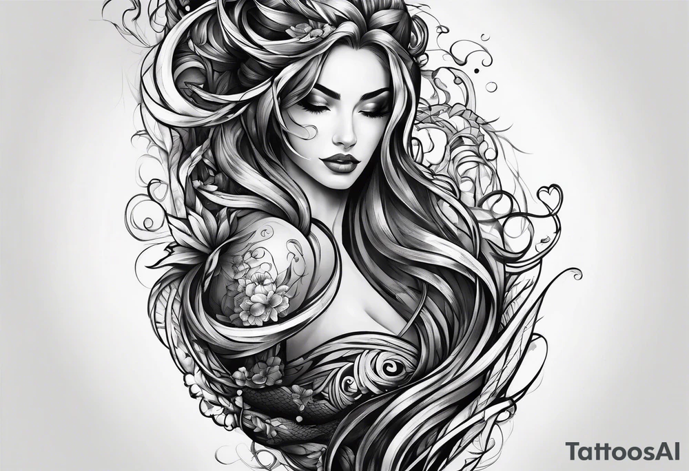 extreme twisted detangled pain arm tattoo idea