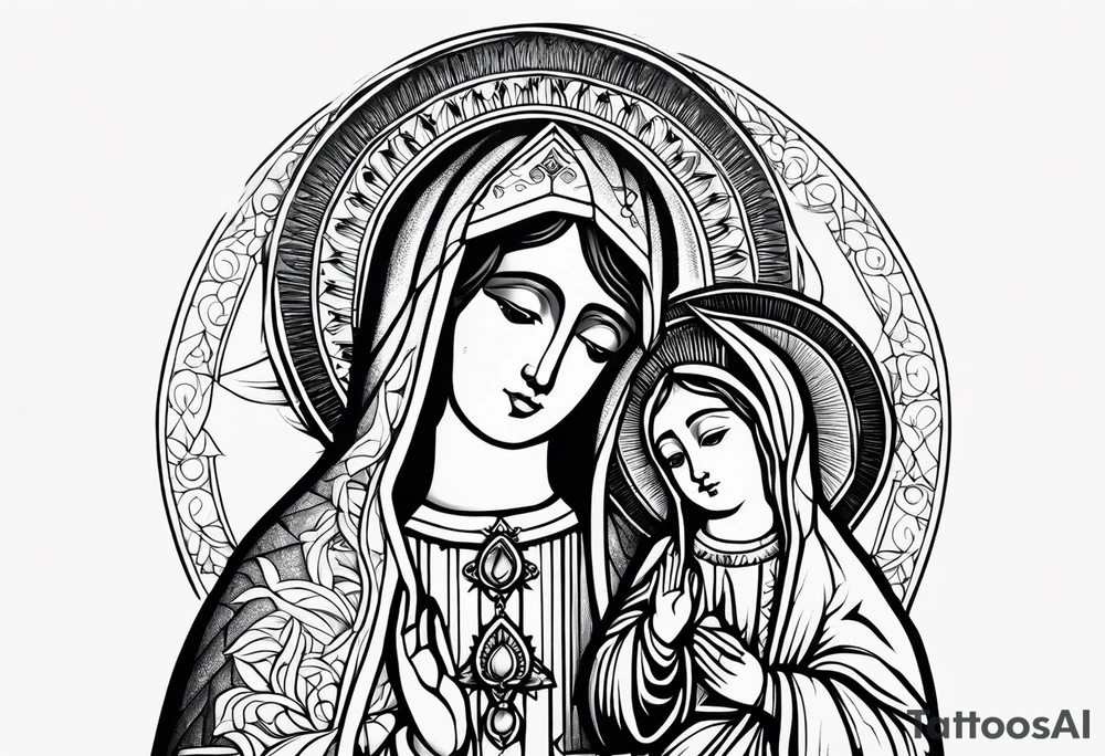 Cristo con san Judas y la virgen de Guadalupe tattoo idea