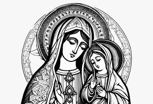 Cristo con san Judas y la virgen de Guadalupe tattoo idea